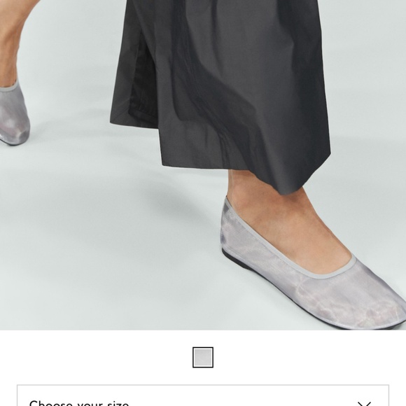 Mango Silver Sheer Flats - Picture 2 of 3